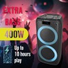 Парти колонa Rohnson RS-1200 Raver, Мощност 400 W, FM радио, AUX, Bluetooth режим, USB и TF карта